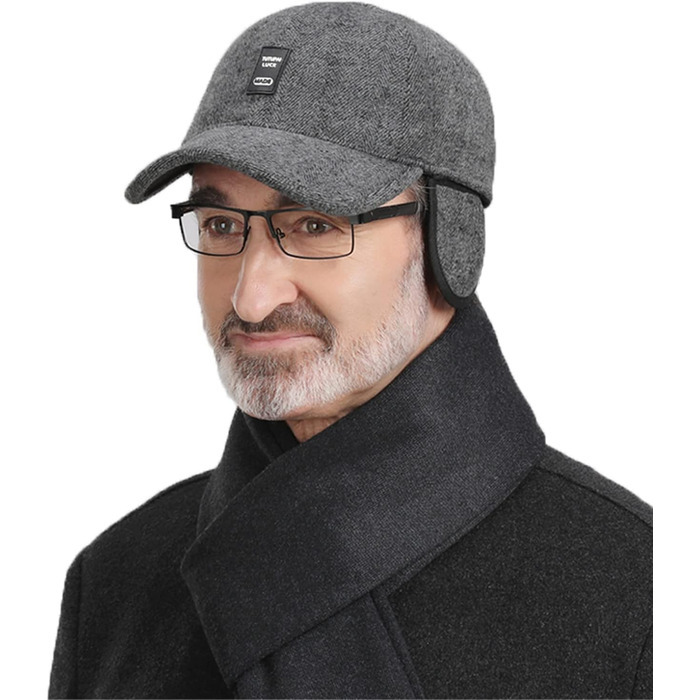 Кепка CLAPE з відкидною часткою, чоловіча, для активного відпочинку, спортивна, в стилі Old School, Dad Hat, вовняна, універсальний розмір (GSDT5-Gray)