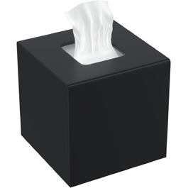 AITEE Acrylic Tissue Box Cover: Black square tissue holder, napkin dispenser for home, bathroom, kitchen, bedroom, office, coffee table, restaurant