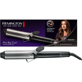 Плойка для волосся Remington Pro Big Curl CI5538: великі локони, 38 мм, захист, кераміка, турмалін, дисплей 210°C, чорна