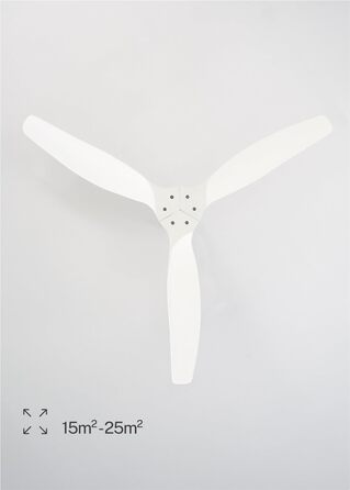 Вентилятор стельовий Windcalm Natural Wood M білий з пультом, 132 см, 40W, 6 швидкостей, літо/зима