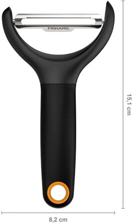 Овочечистка Fiskars Functional Form Y-подібна, 15 см, сталь/пластик, чорна (1016122)