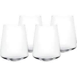 Spiegelau 4-Piece Soft Drink Glasses Set, Drinking Glasses, Crystal Glass, 490 ml, Definition, 1350179