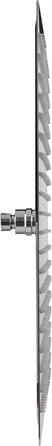 aquaSu® Overhead Shower Offertio with 1 Spray Pattern | Square | Chrome | 50 x 50 cm Spray Plate | with Ball Joint | Anti-Limescale Nozzles | Standard Thread: 1/2 | Wellness Rain Shower | 72278 0