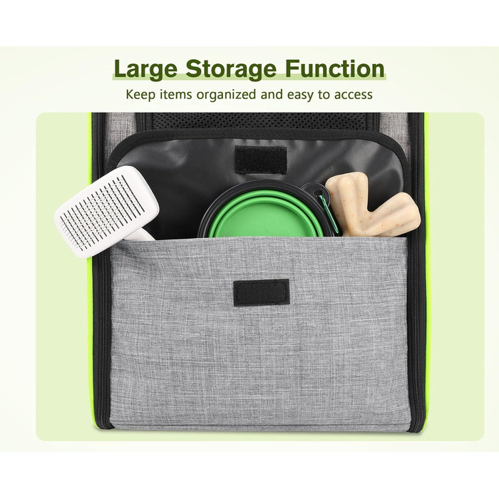 Рюкзак для кота Pecute з сітчастим вікном, переноска для тварин, дихаючий та легкий, сірий, до 6 кг