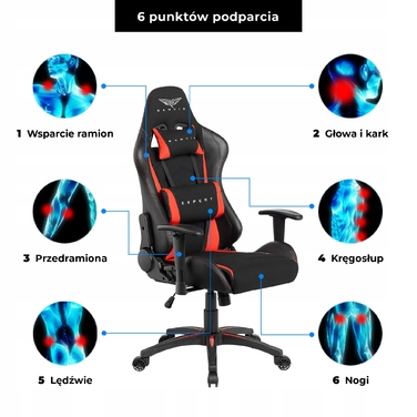 Ігрове крісло GAMVIS EXPERT, червоне, тканинне