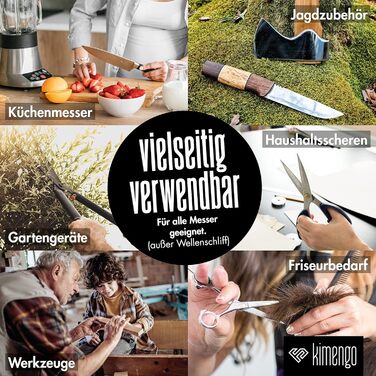 Набір для заточування ножів [PROFI SET] Schleifstein: двосторонній точильний камінь 1000/4000, підставка, eBook, точило для ножів