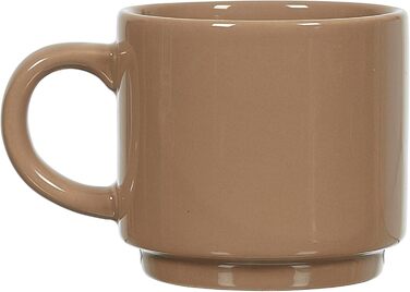 Набір келихів HOME DECO FACTORY KA0500 (4 шт.) з підставкою, кераміка, бежевий, коричневий, чорний, білий