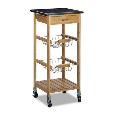 Relaxdays Kitchen Cart ALFRED S with 2 Baskets