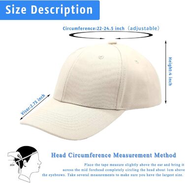 Кепка бейсболка унісекс, 100% бавовна, регульована, однотонна, універсальний розмір, сонцезахисна шапка