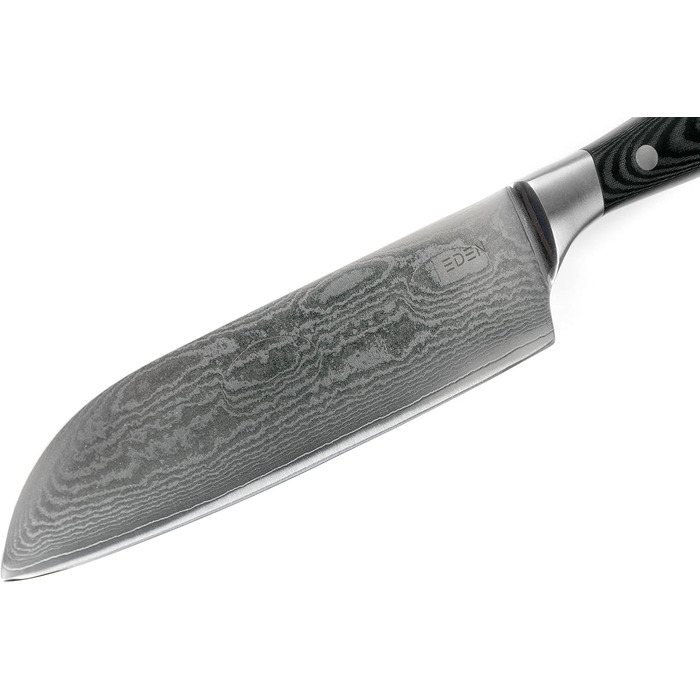 Японський ніж Santoku Eden Classic Damast 18 см з нержавіючої сталі Damast для кухні
