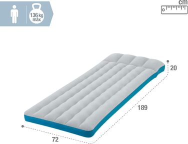 Надувний матрац для кемпінгу Intex, 72x189x15 см, односпальний