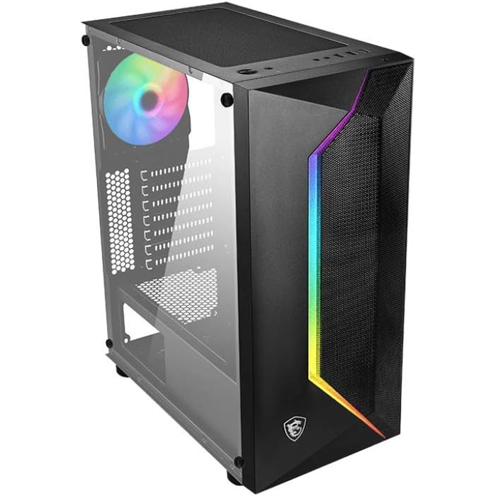 Корпус ПК MSI MPG 100R Mid-Tower для E-ATX з темперованим склом, Airflow, Mystic Light, підтримка 2x 360mm кулерів