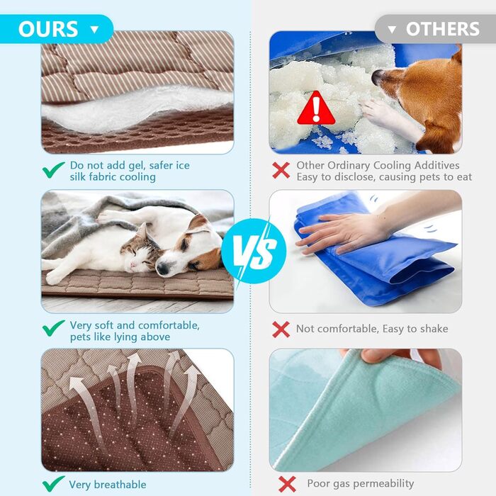 Кühlmatte für Hunde NIBESSER - Охолоджуючий килимок для собак NIBESSER, 40x30 см, коричневий