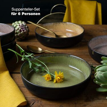 Набір сервірувальних тарілок Moritz & Moritz VIDA - 2 великі тарілки з якісного порцеляну, сучасний дизайн, підходить для мікрохвильової печі та посудомийної машини, ідеально для салатів, м'яса на грилі, закусок та іншого