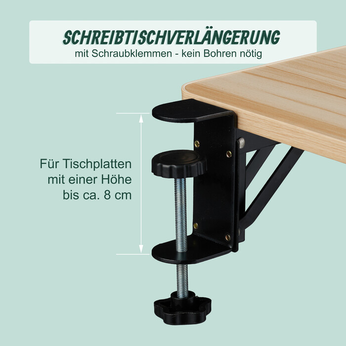 Relaxdays Desk Extension for Clipping On