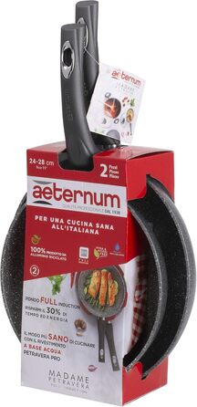 Набір сковорідок Aeternum Madame Petravera 3.0, алюмінієві, індукційні, 24/28 см