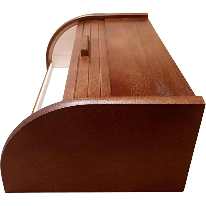 Дерев'яна коробка для хліба, розкривна/розкладна, різні моделі, темний коричневий колір, розмір Large