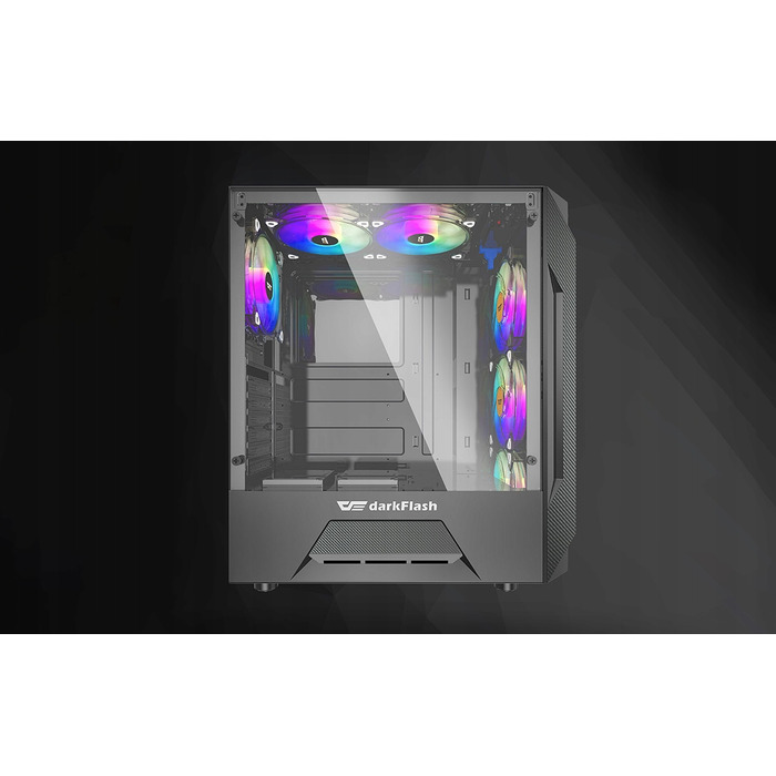 Корпус для комп'ютера Darkflash LEO, чорний, ATX, USB 3.0, Midi Tower