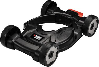 Black+Decker 3-in-1 City Mower Attachment (40-60 mm cutting height for trimmer) + Black+Decker Li-Ion Slidepack Battery (18V 2.0Ah, compatible with all Black+Decker 18V garden tools)