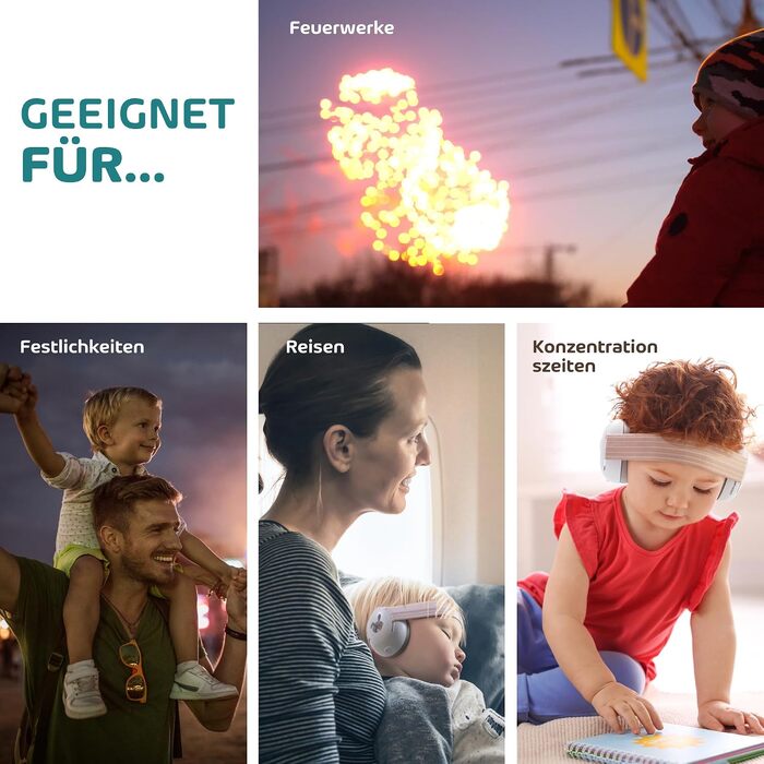 Захисні навушники для немовлят Babeprotect Ear Protect, шумопоглинання 25 дБ, регульовані та комфортні, бежеві (сертифікат CE)