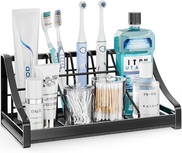Toothbrush Holder, Quick-Drying Organizer – Bathroom Countertop Organizer, Kids, Electric Toothbrush Toothpaste Holder – 7 Compartments, Bathroom Vanity, Accessories, Storage