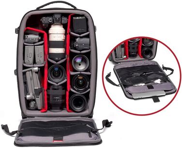Рюкзак для камери Manfrotto Advanced Fast III з відділенням для ноутбука та аксесуарів, знімні перегородки, бічний доступ, кріплення для штатива