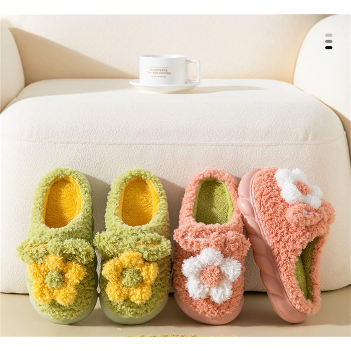 Жіночі та чоловічі халапи STAR FIRE з плюшу, з квітковим декором, антиковзаючі, теплі зимові халапи для дому, бавовна, розмір 40/41 EU, червона шкіра