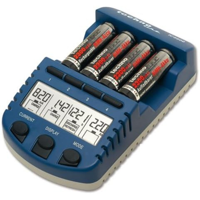 Зарядний пристрій Technoline BC 1000 Set, блакитний