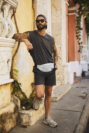 Поясна сумка Vibe Bauchtasche для жінок, чоловіків та дітей - фанна-пак, поясна сумка, кишеня для телефону на фестивалі, вечірці, рейві, спорті, на відкритому повітрі, фітнесі, велосипеді, бігу. Універсальний розмір (універсальний розмір, сірий)