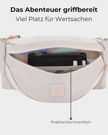 Чоловіча та жіноча поясна сумка Johnny Urban Jimmy 2в1 - рюкзак, водонепроникна, для фестивалів, багатофункціональна (пісок)