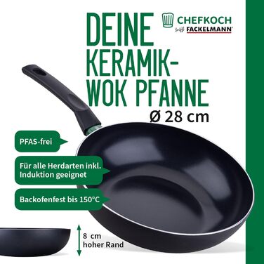 Сковорода Chefkoch Fackelmann Ø16 см з антипригарним покриттям Ceramic – алюмінієва сковорода для смаження