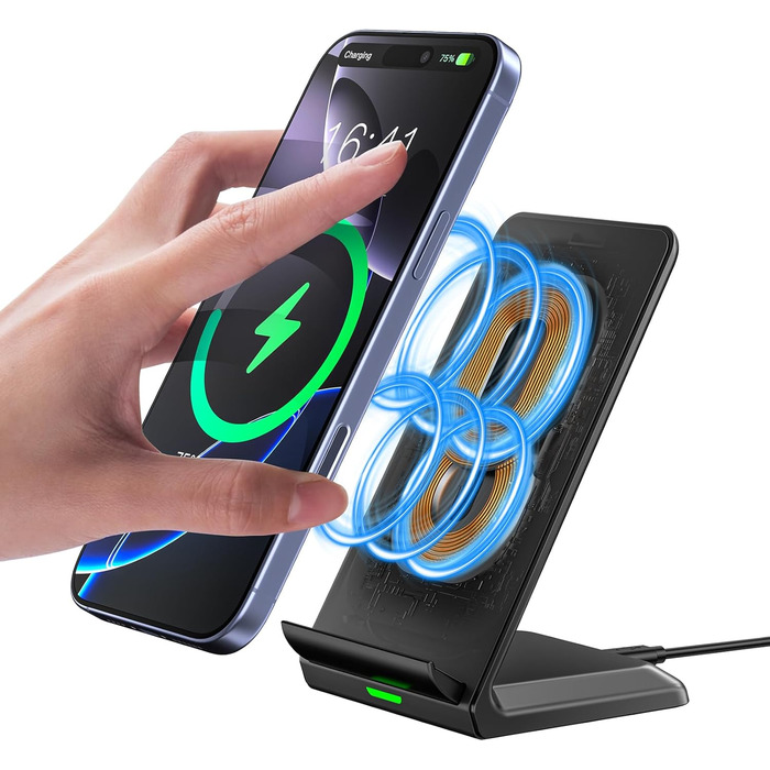 Бездротова зарядка Inductive Stand - Швидка зарядка для iPhone, Samsung, Google. Підставка для телефону.