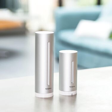 Розумна метеостанція Netatmo з кріпленням, Wi-Fi, датчики для приміщення та вулиці, гігрометр, вимірювач якості повітря, прогноз погоди, сумісна з Alexa, HomeKit, Google Home