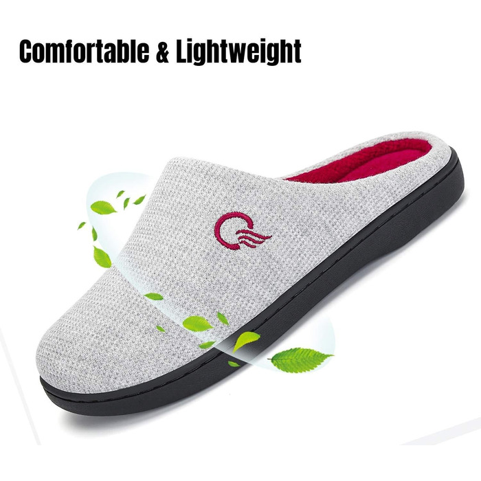 Тапочки додому Mishansha з піною Memory Foam для чоловіків та жінок, сірі, розмір 36-47