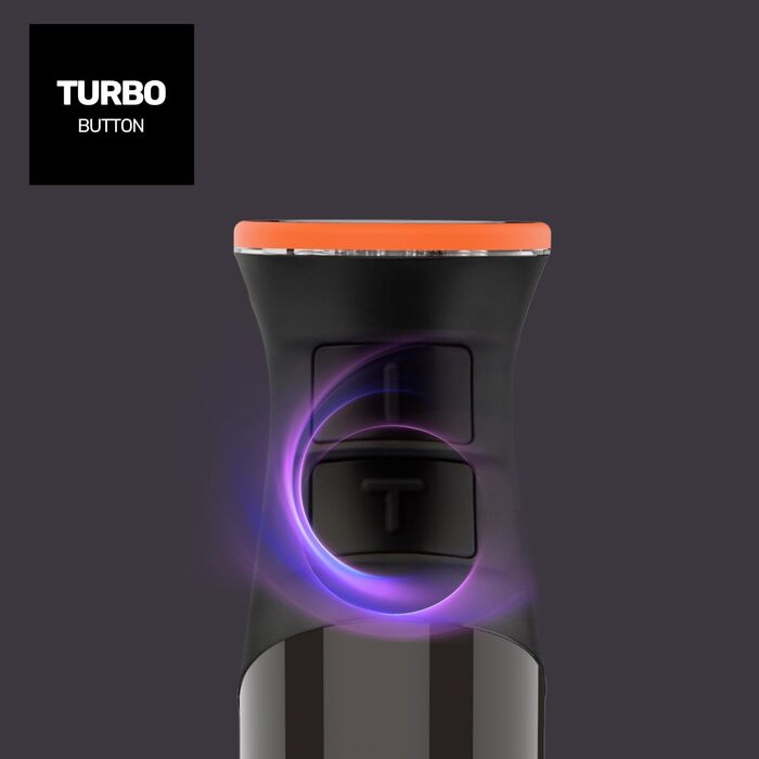 Стабілізатор Taurus Stabmixer 1000W з 20 швидкостей, турбо-функцією та аксесуарами | Електричний блендер з нержавіючої сталі, ергономічний дизайн