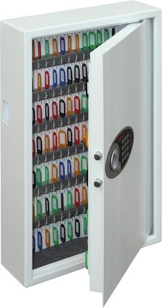 Шкафчик для ключів Phoenix Cygnus KS0032E на 48 ключів з ключницями, білий, 36x30x10 см