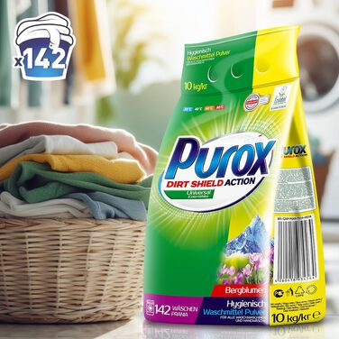 Універсальний пральний порошок PUROX Universal (142 WL), 10 кг, у м'якій упаковці