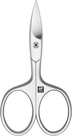 ZWILLING Nail Scissors (Sharp, slightly curved blade with micro-serrations, hypoallergenic, for fingernails and toenails), Premium, Silver, 90 mm