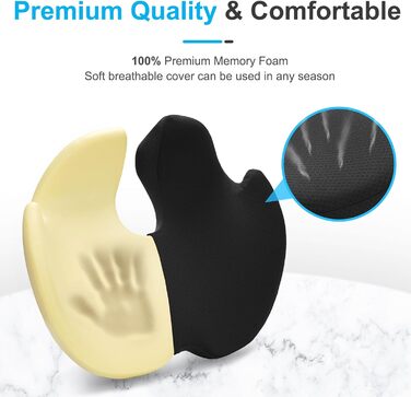 Ergonomic Seat Cushion for Office Chair - Orthopedic Pressure Relief Cushion with Memory Foam - Wheelchair Seat Cushion