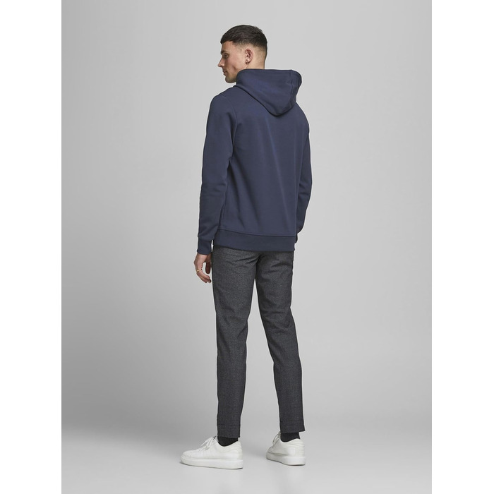 Чоловічий худі Jack & Jones JJ Basic Noos темно-синього кольору, розмір M