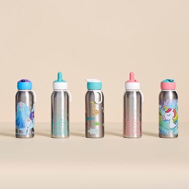 Mepal - Flip-Up Campus Thermos Flask - Insulated Drinking Bottles for Kids - Stainless Steel Thermos - 9 Hours Hot & 12 Hours Cold - BPA-Free - 350 ml - Unicorn