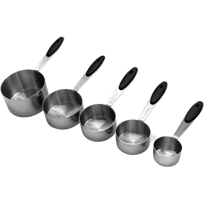 Yokawe Measuring Cups, Stainless Steel, Multi-Purpose Spice Ingredients, Magnetic, for Home, Black, 16 Piece