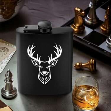 Фляга туристична 237мл з нержавіючої сталі, з воронкою та листівкою, у подарунковій коробці, для кемпінгу, піших прогулянок та активного відпочинку (дизайн 