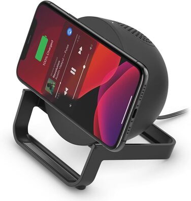 Belkin SoundForm Charge: Bluetooth-динамік з бездротовим зарядним пристроєм (Чорний)