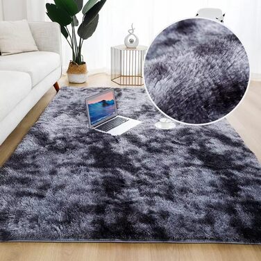 OYIMUA High-Pile Rug 120×160 cm Beige, Modern Fluffy Rug Living Room, Children's Room, Decoration, Bedroom, Hallway, Runner, Outdoor Rug, Faux Fur Rug, Shaggy, Solid Color, Bed Runner Beige 120 x 160 cm