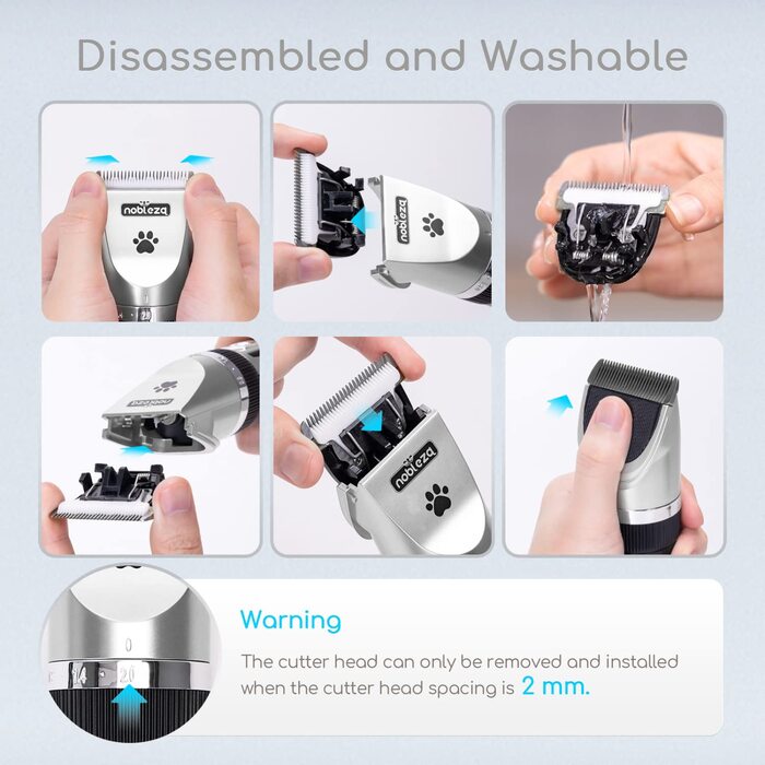 Електрична машинка для стрижки собак та котів - професійна бездротова модель, срібна