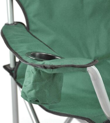 Складний стілець для риболовлі Divero Angelstuhl XL з підлокітниками та тримачем для напоїв, зелений або темно-синій