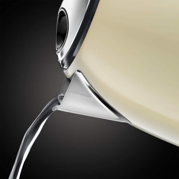 Електричний чайник Russell Hobbs 1 л, Edelstahl Creme (2400W, швидке кип'ятіння, фільтр від накипу, індикатор рівня води, компактний) 24994-70