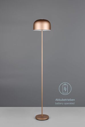 LED настільна лампа Julien: акумуляторна, USB-C, сенсорне керування, Ø 12 см, металева, 1.5W