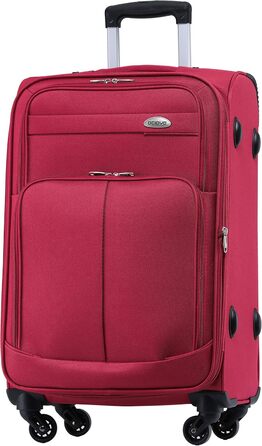 Чемодан тканинний BEIBYE, комплект, ручна поклажа 54 см, з кодовим замком (бордовий)